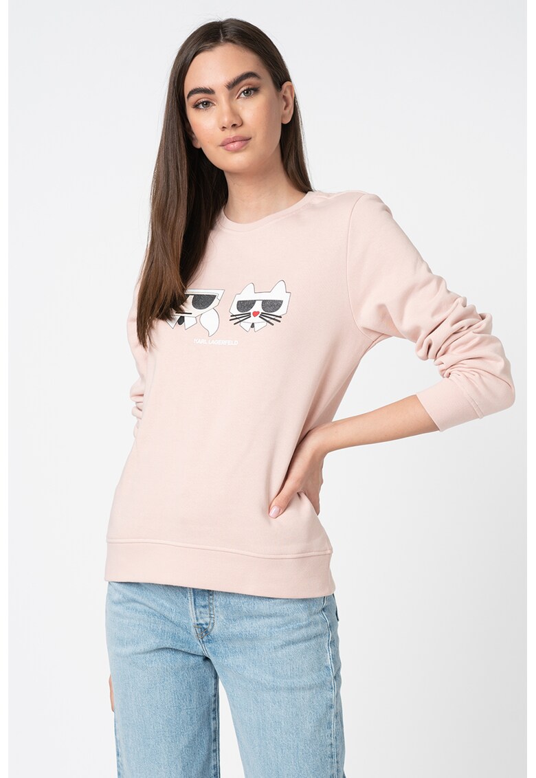 Bluza sport cu imprimeu logo Kocktail Choupette