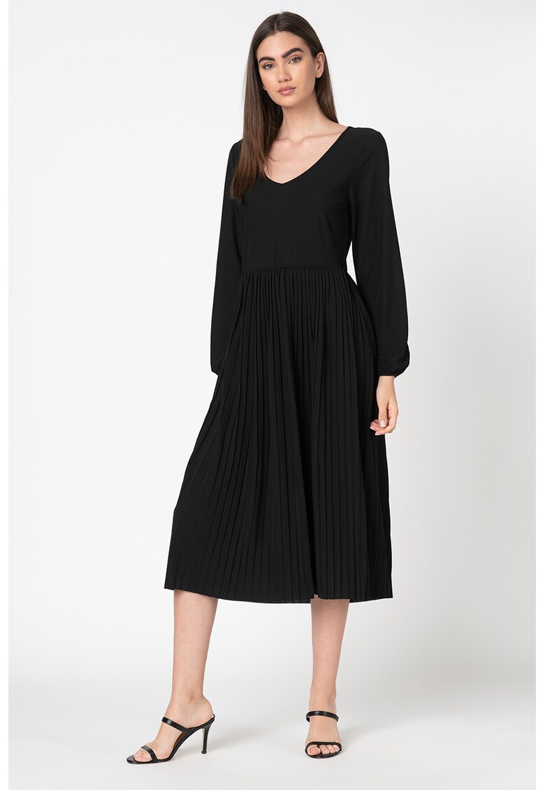 Rochie cu decolteu in V si pliuri Helen