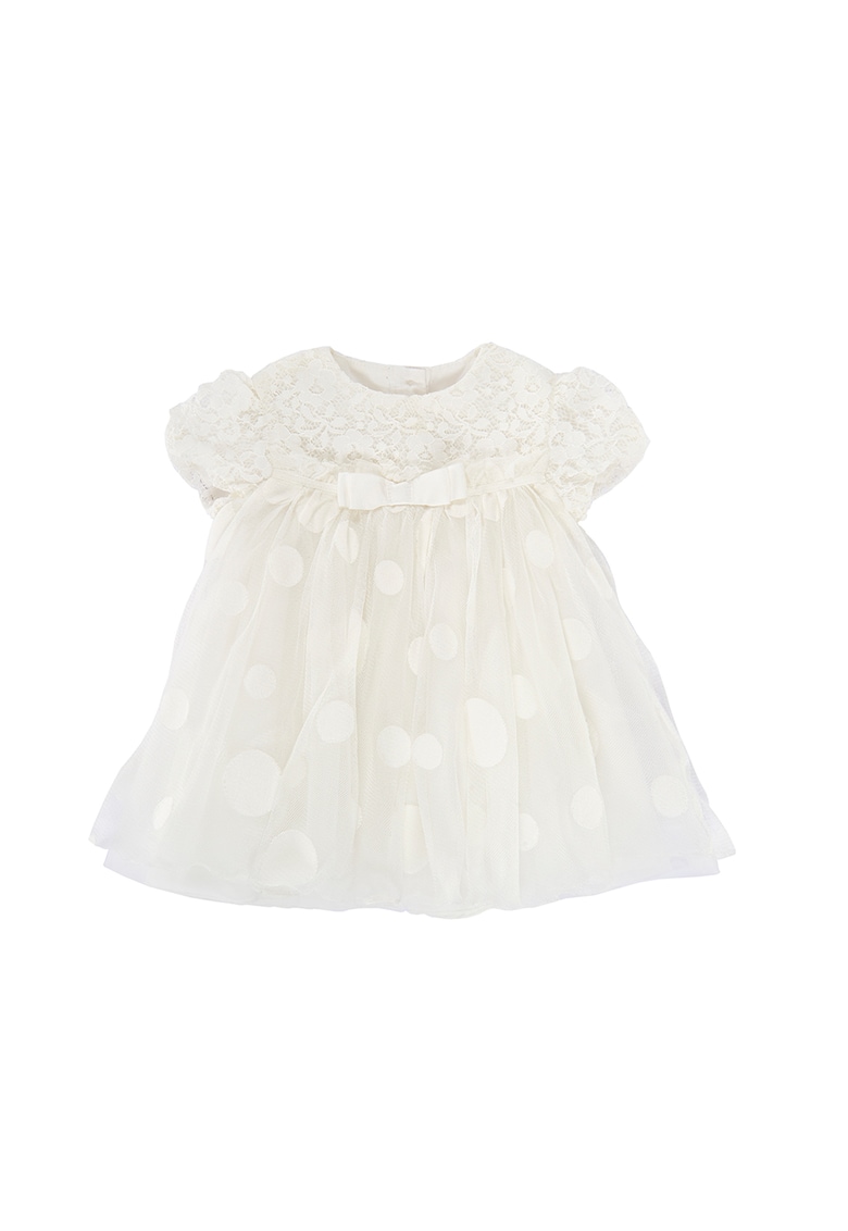 Rochie de dantela cu aplicatie funda