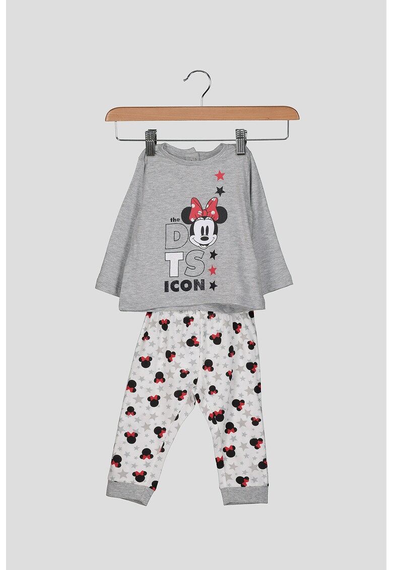 Pijama cu maneci lungi si model cu Minnie-Mouse