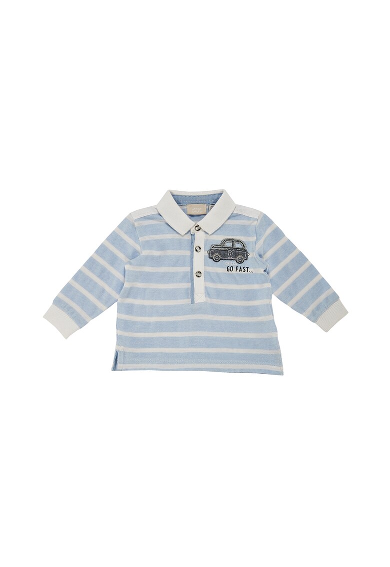 Bluza polo din bumbac pique - cu dungi Bluza polo din bumbac pique - cu dungi