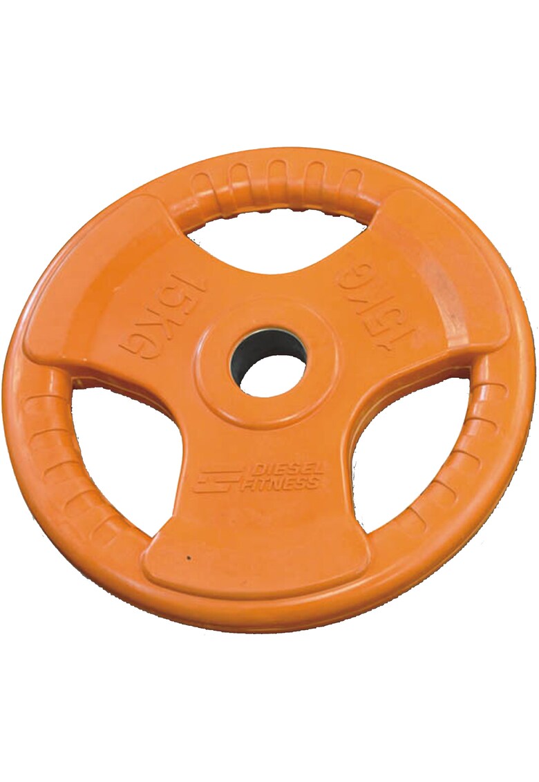 Disc olimpic coating cauciuc - 15 kg - portocaliu