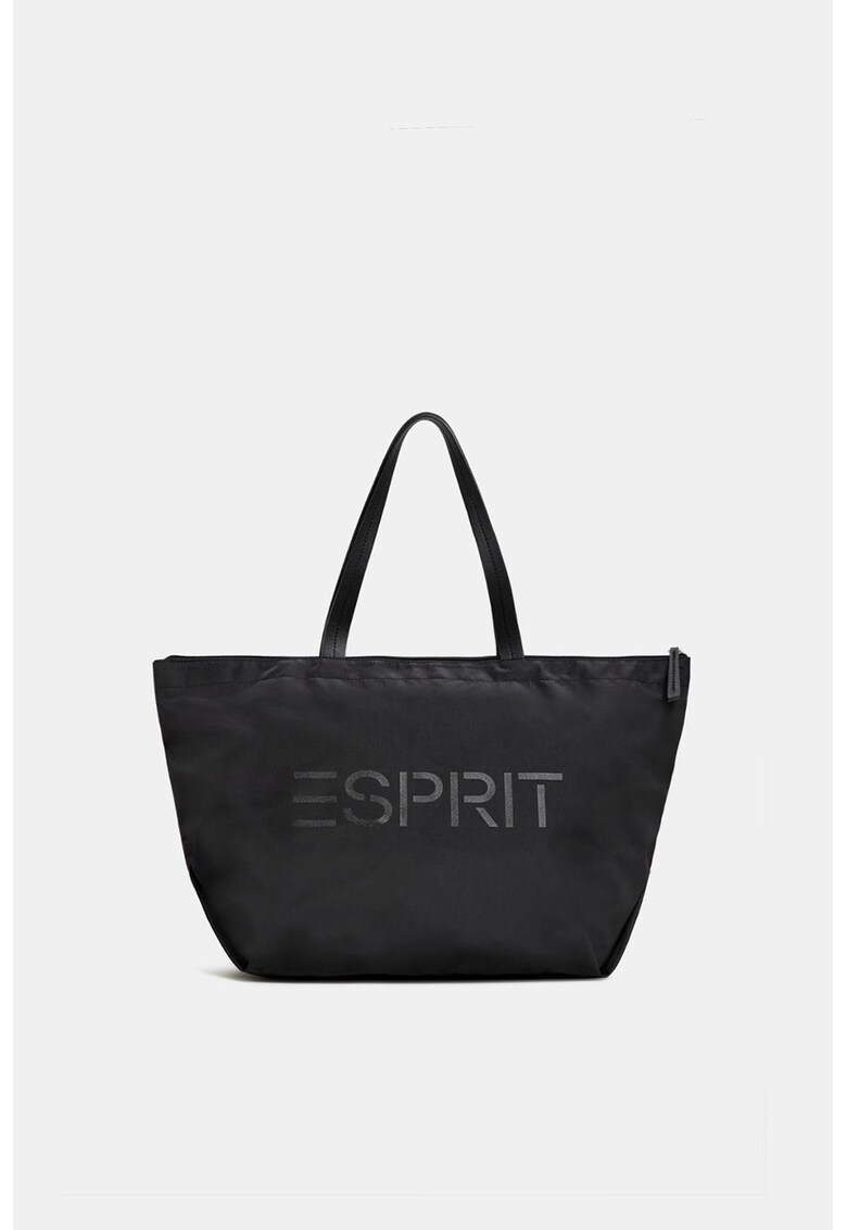 Geanta shopper cu imprimeu logo
