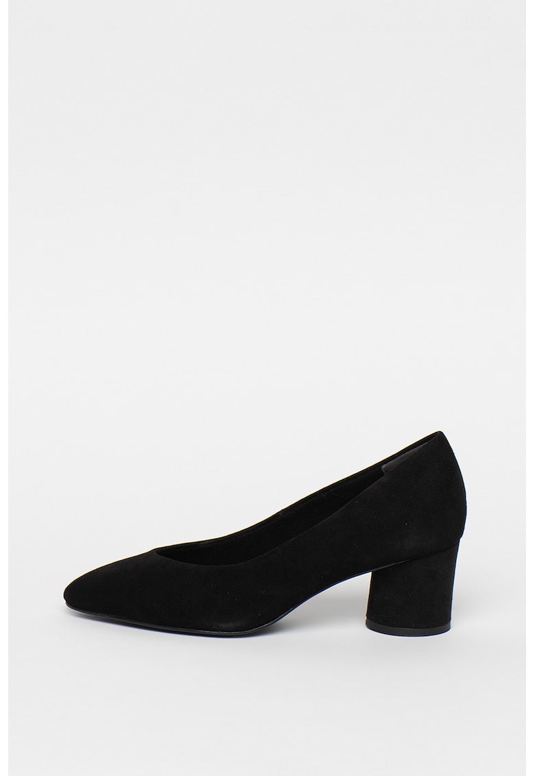Pantofi de piele intoarsa cu varf migdalat