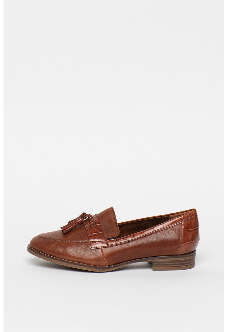 Pantofi loafer de piele si piele ecologica