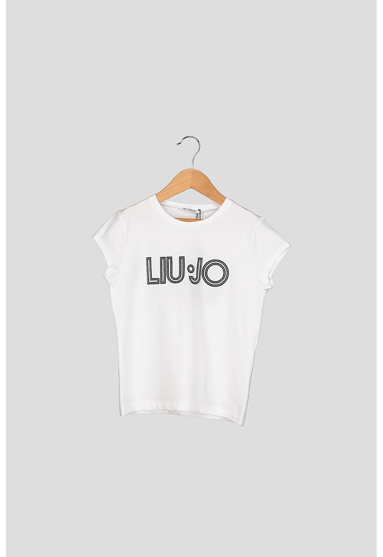 Tricou cu decolteu la baza gatului si logo