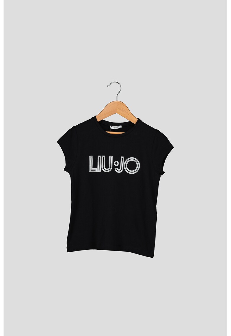 Tricou cu decolteu la baza gatului si logo