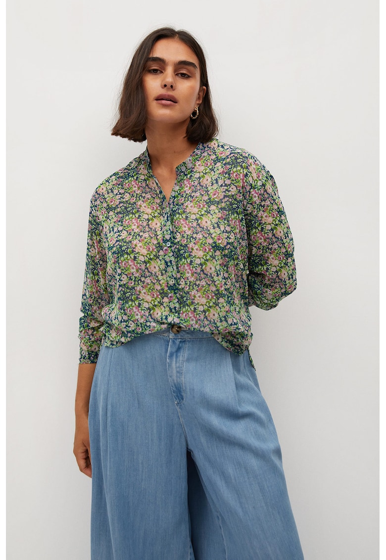 Bluza vaporoasa cu model floral Aurelia