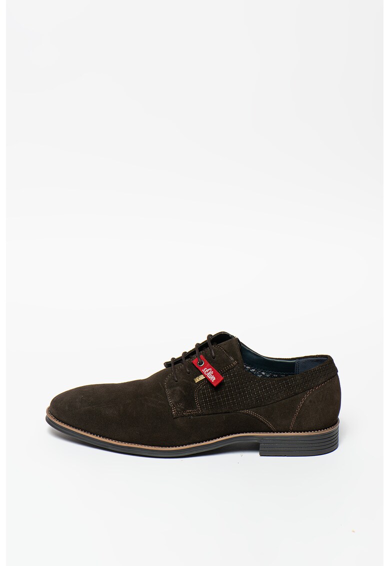 Pantofi derby de piele intoarsa
