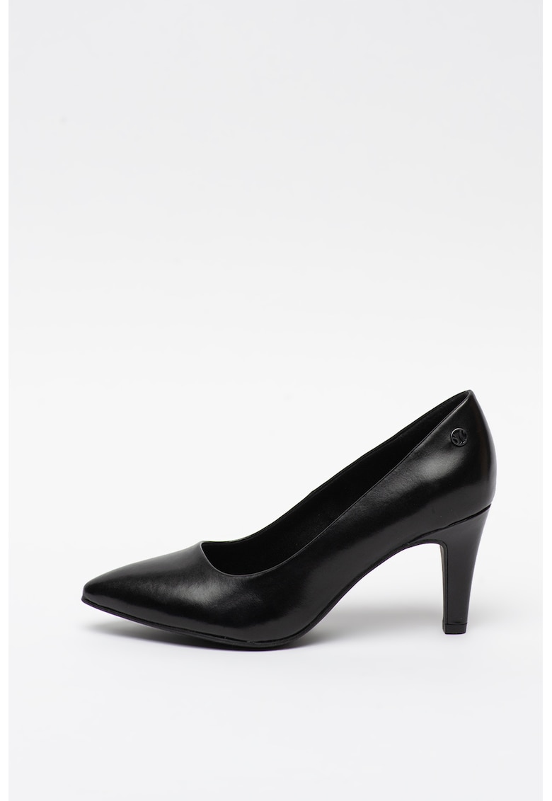 Pantofi din piele cu varf ascutit