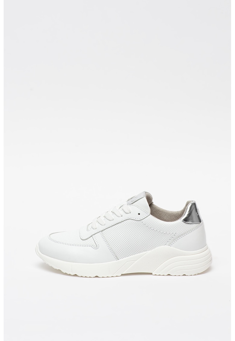 Pantofi sport din piele cu garnituri din piele ecologica