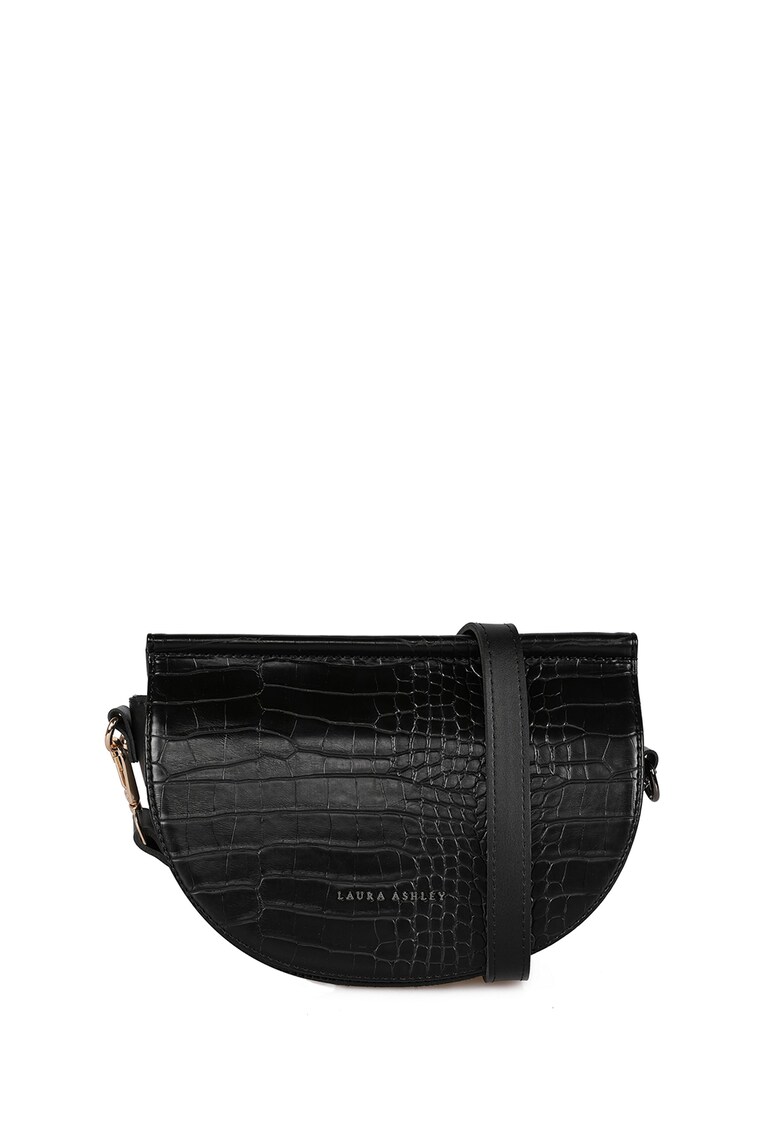 Geanta crossbody cu aspect de piele de crocodil