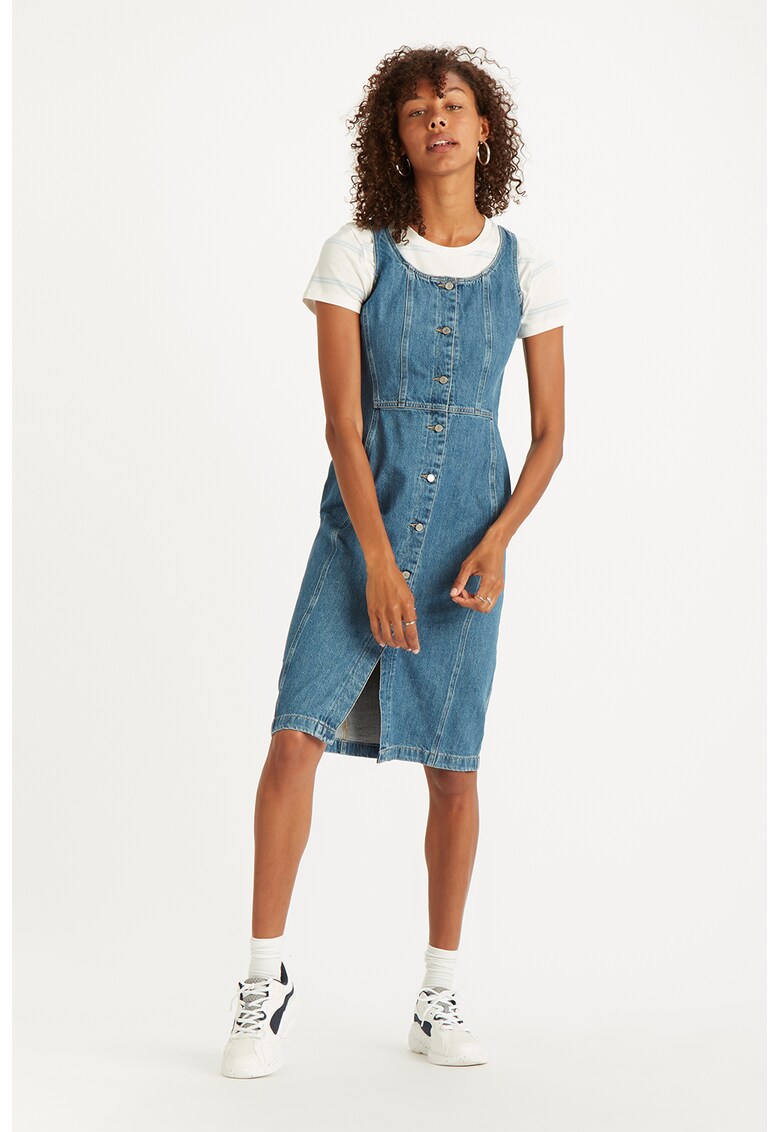 Rochie de denim fara maneci Sienna