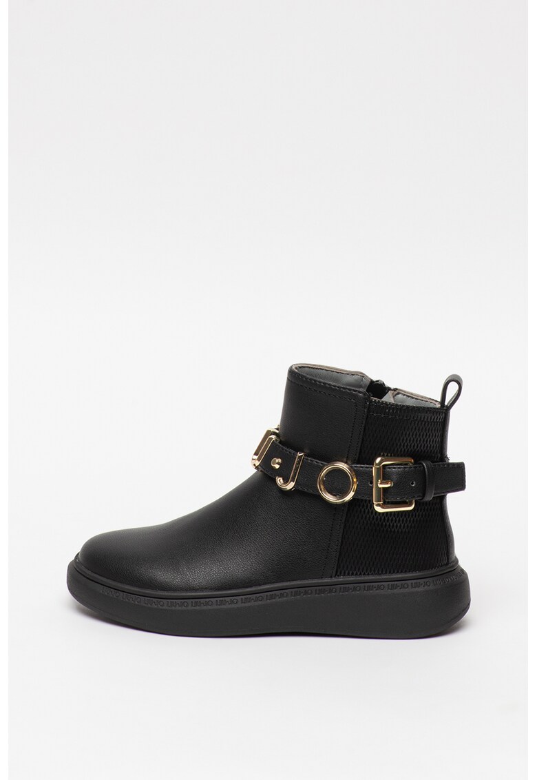 Ghete de piele cu garnitura decorativa Greta