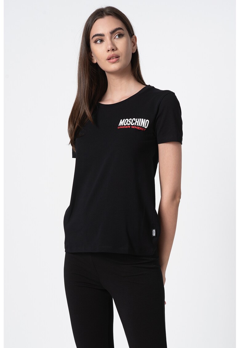 Tricou de casa cu decolteu la baza gatului