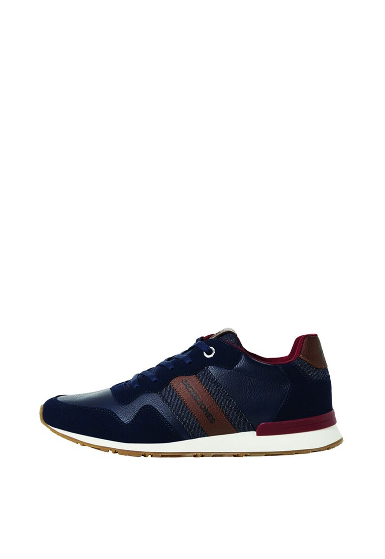 Pantofi sport cu garnituri de denim cu piele ecologica