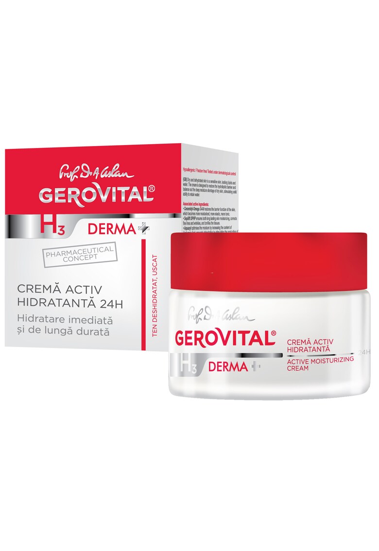 Crema activ hidratanta 24h H3 Derma+ - 50 ml