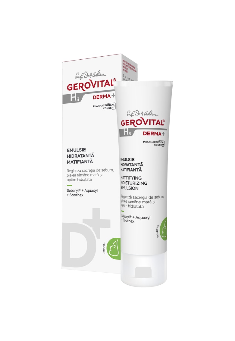 Emulsie hidratanta matifianta Gerovital H3 Derma+ - 50 ml