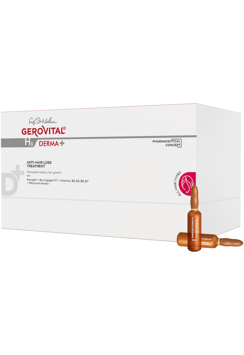 Tratament anticadere Gerovital H3 Derma+ - 12 fiole x 10 ml