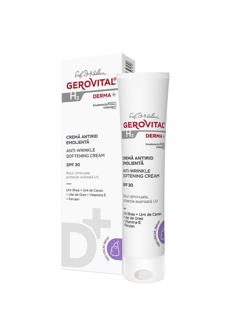 Crema antirid emolienta H3 Derma+ - cu SPF30 - 30 ml