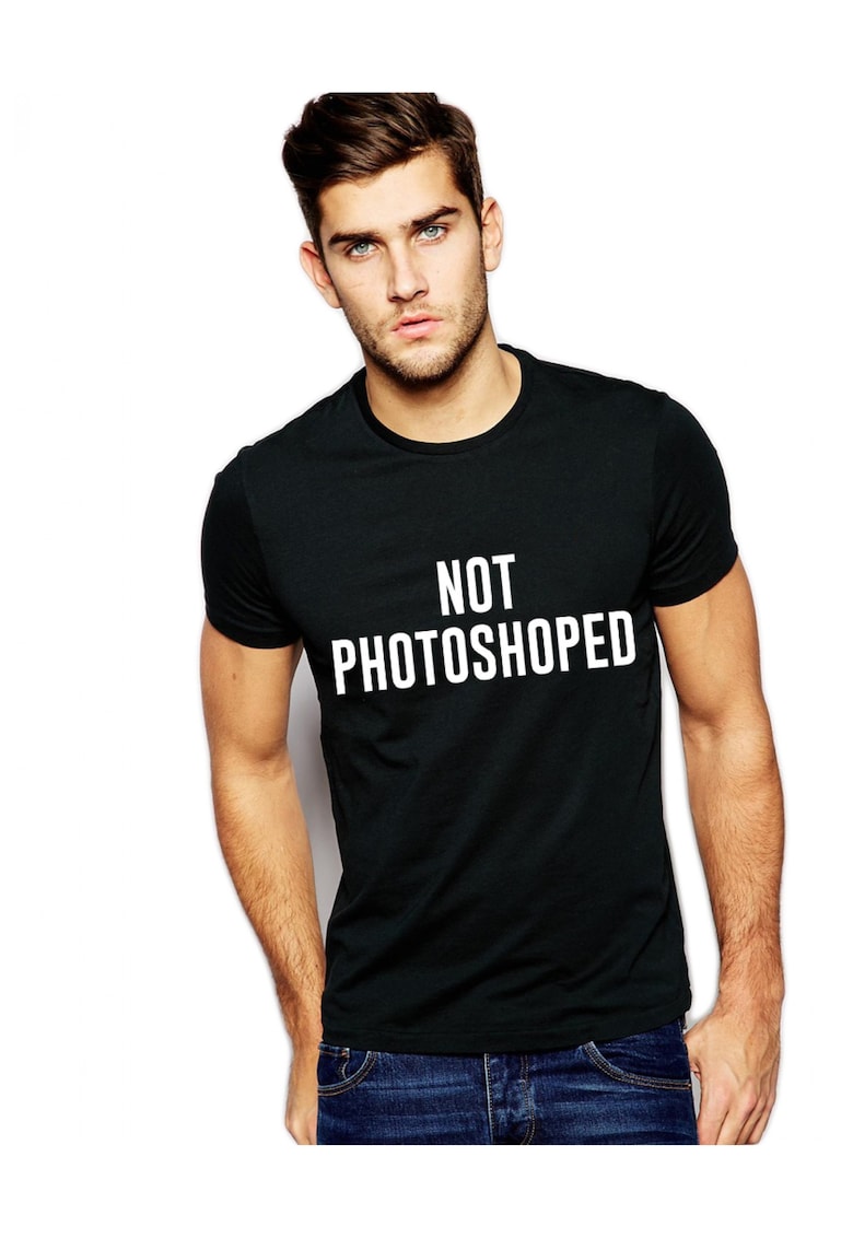 Tricou negru barbati - Not Photoshoped