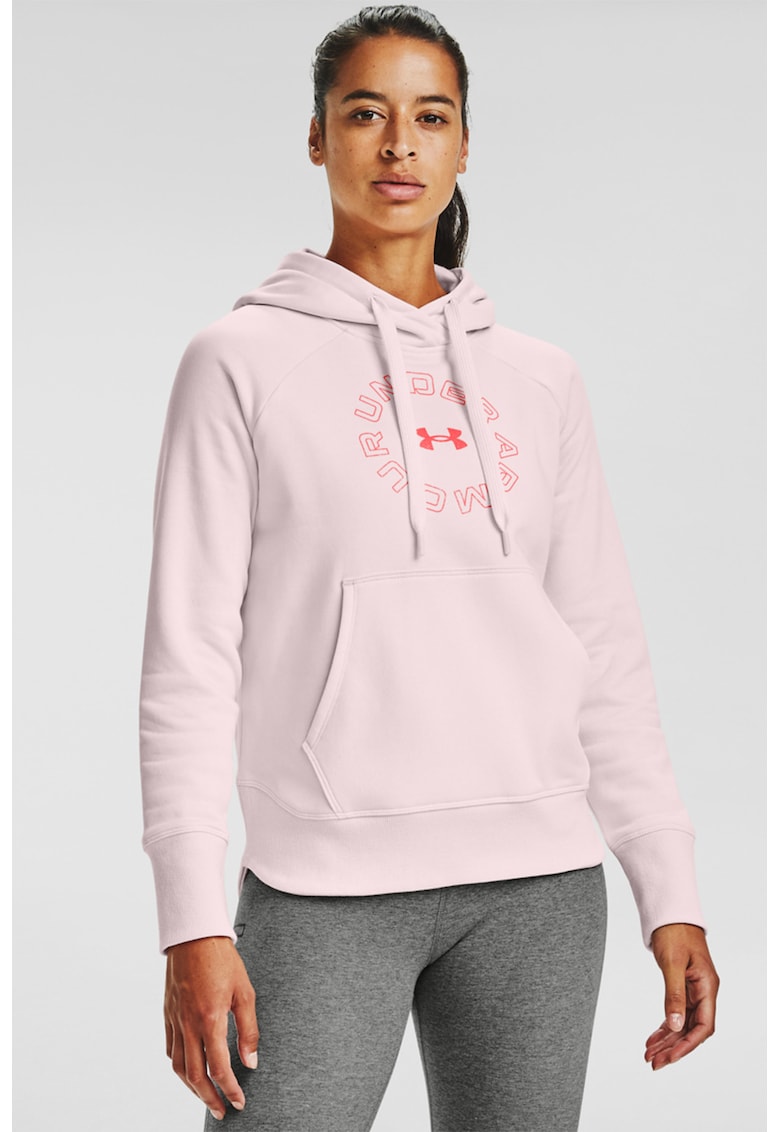 Hanorac lejer din fleece cu imprimeu logo - pentru fitness Rival