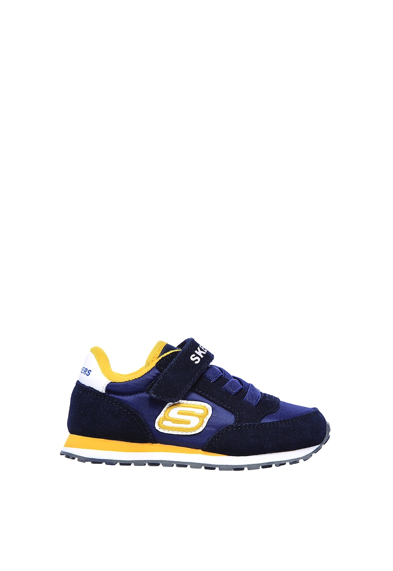 Pantofi sport cu velcro si garnituri din piele intoarsa Retro