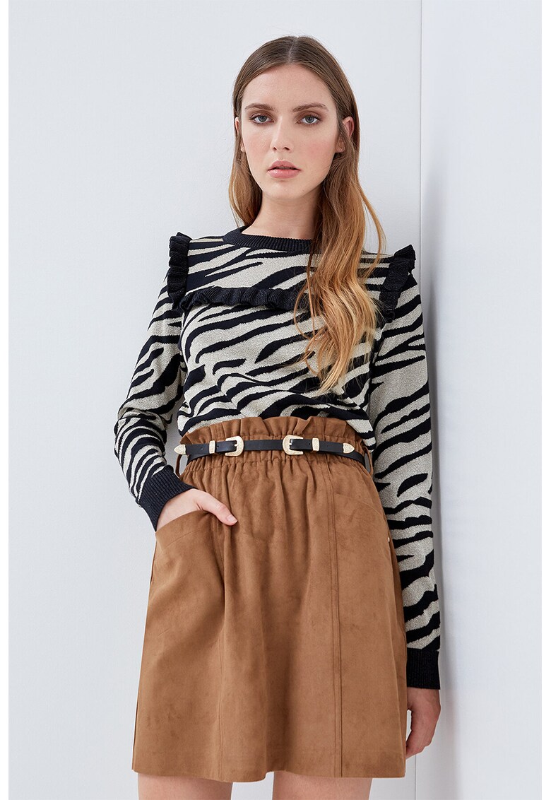 Pulover cu model animal print