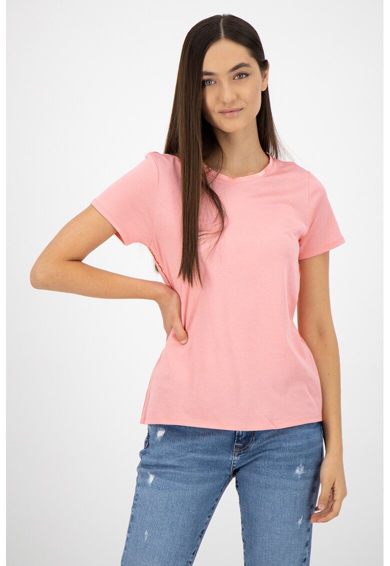 Tricou cu insertii de satin