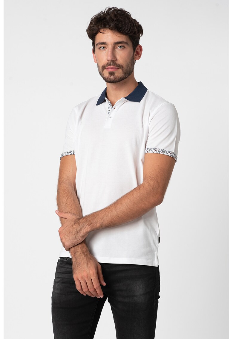 Tricou polo din material pique Black Pool