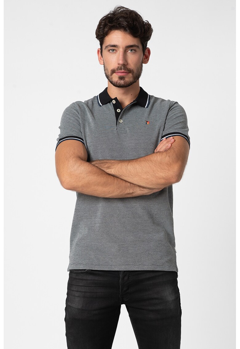 Tricou polo din material pique Bluwin