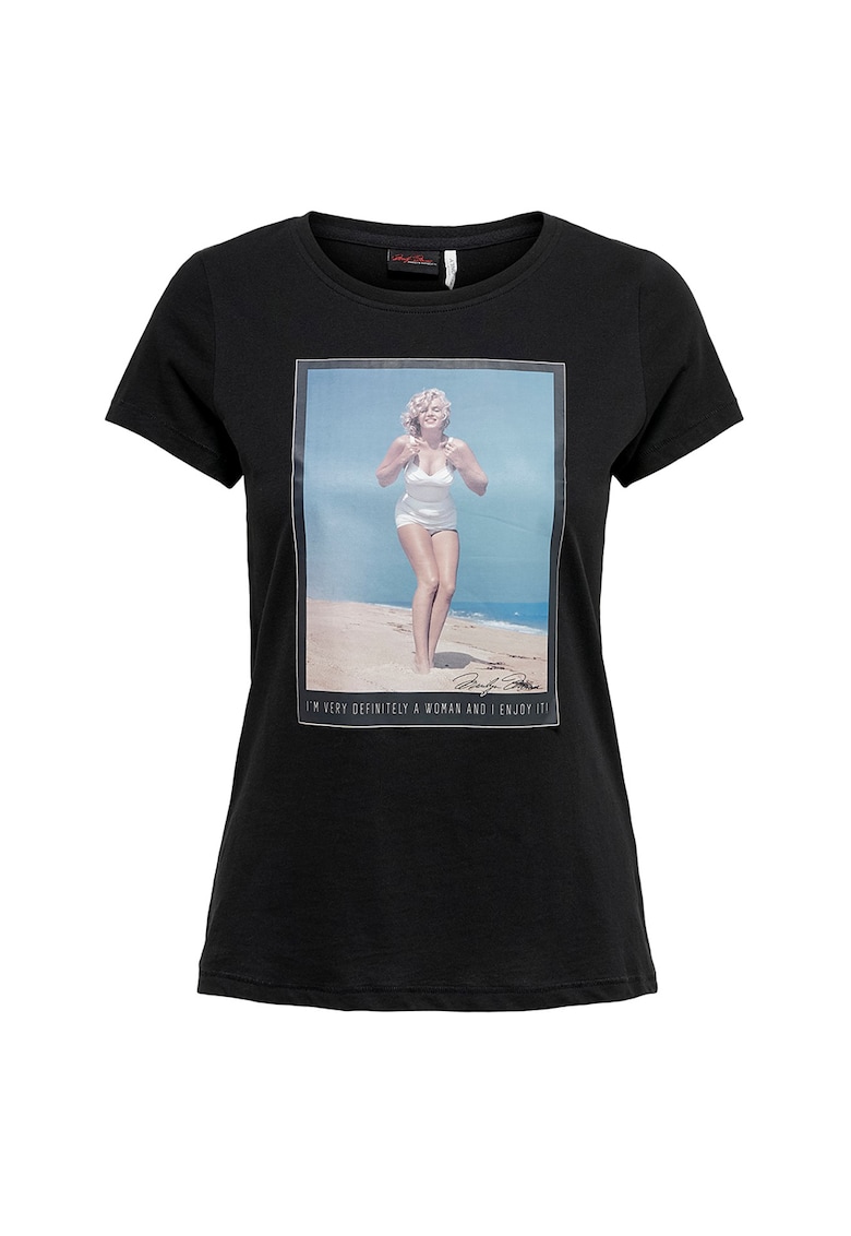 Tricou de bumbac organic cu imprimeu Marilyn