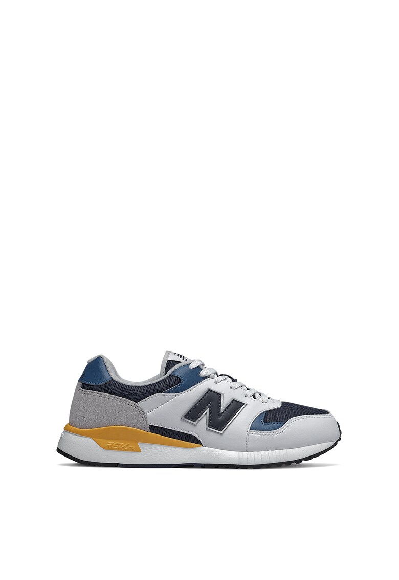 Pantofi sport cu garnituri de piele intoarsa si piele 570 imagine