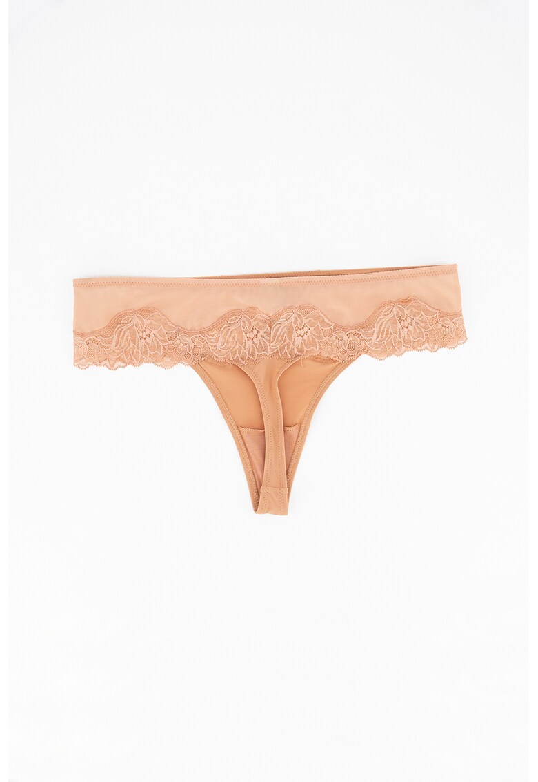 Chiloti tanga cu insertii de dantela Amourette Charm