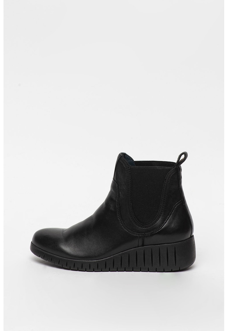 Ghete Chelsea de piele cu talpa wedge Ghete Chelsea de piele cu talpa wedge
