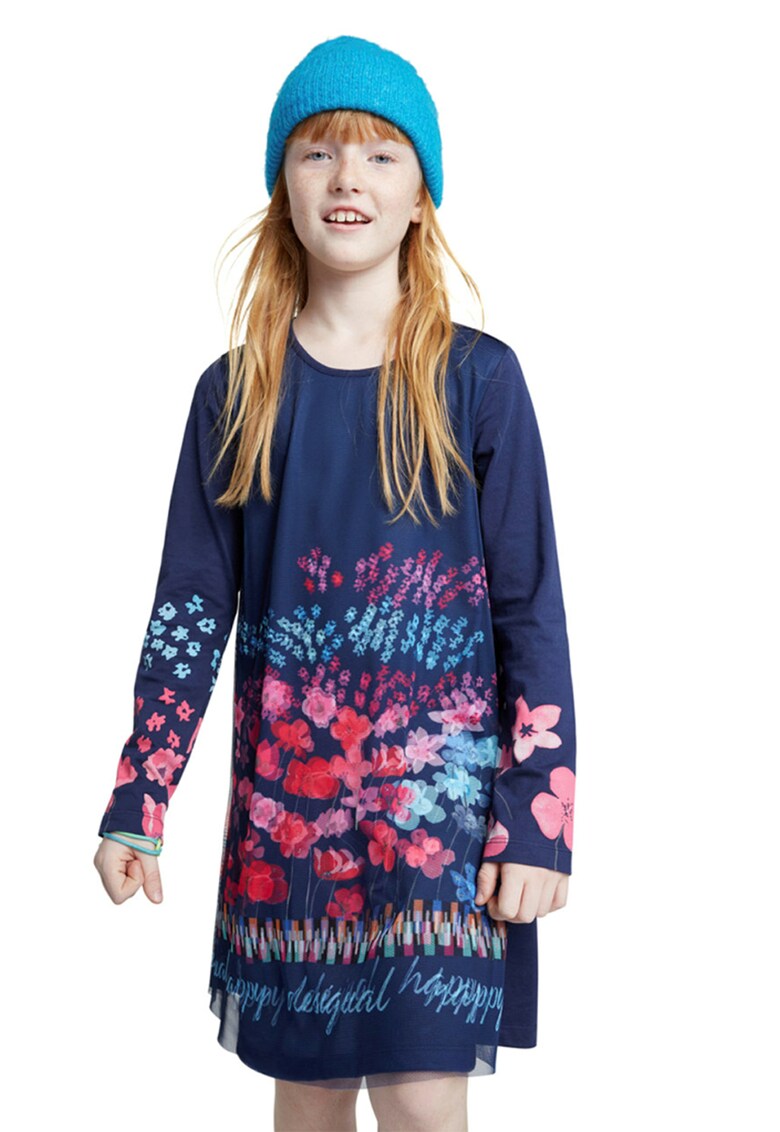 Rochie evazata cu imprimeu floral