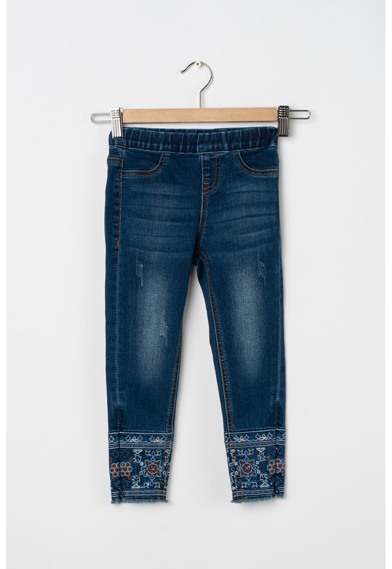 Jeggings cu aspect decolorat