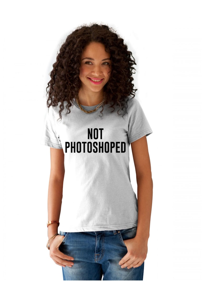 Tricou dama alb - NOT PHOTOSHOPED