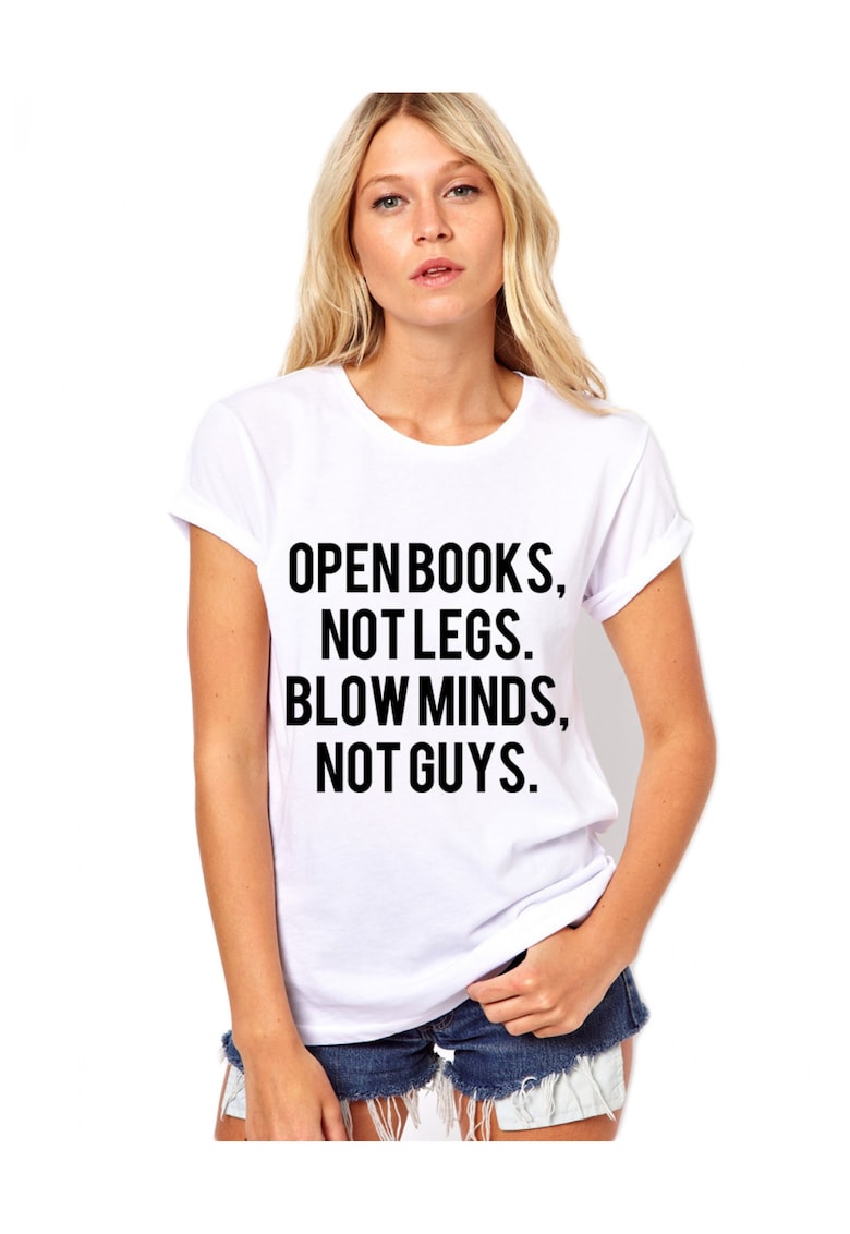 Tricou dama alb - Open Books