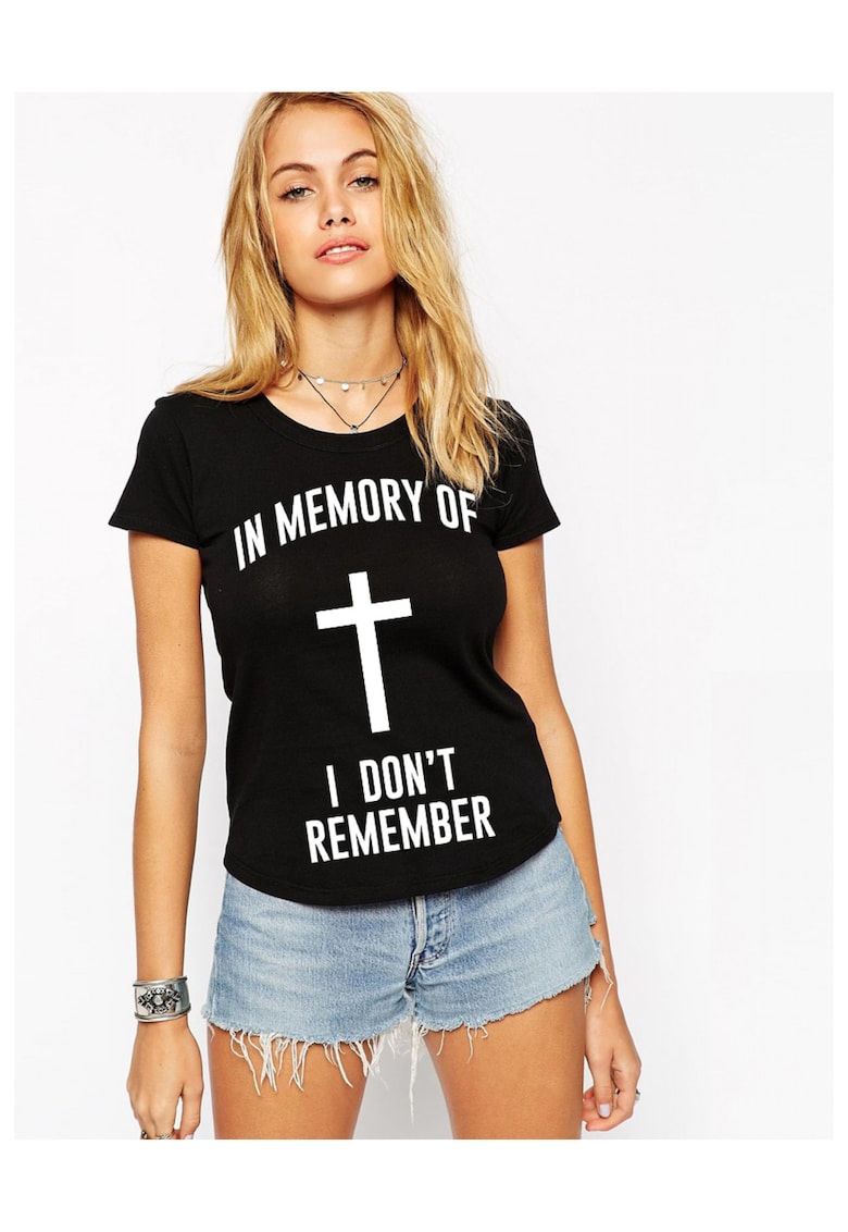 Tricou dama negru - In memory