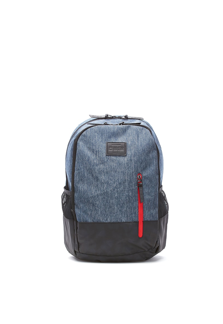 Rucsac unisex colorblock cu aplicatie logo