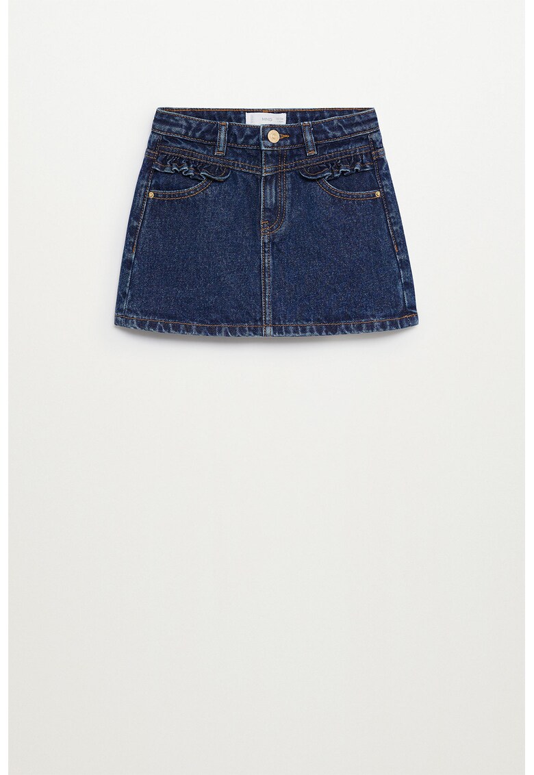 Fusta mini din denim Frill