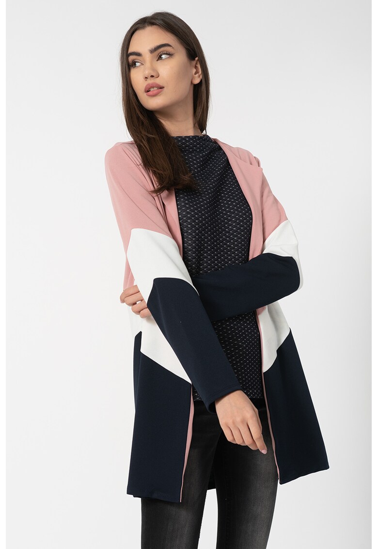 Cardigan cu model colorblock