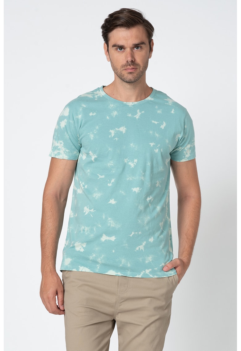 Tricou din bumbac cu aspect tie-dye Manolo