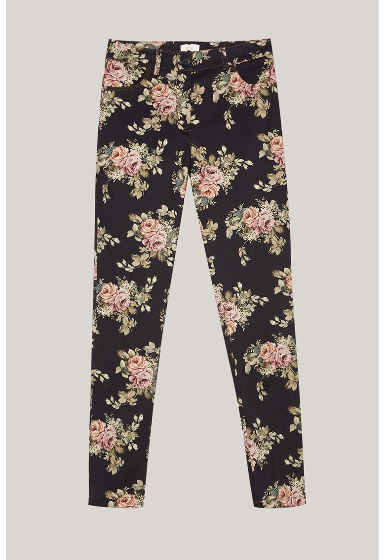 Pantaloni cu imprimeu floral