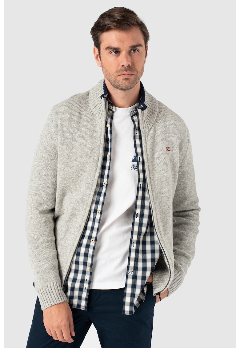 Cardigan din amestec de lana - cu fermoar Dain