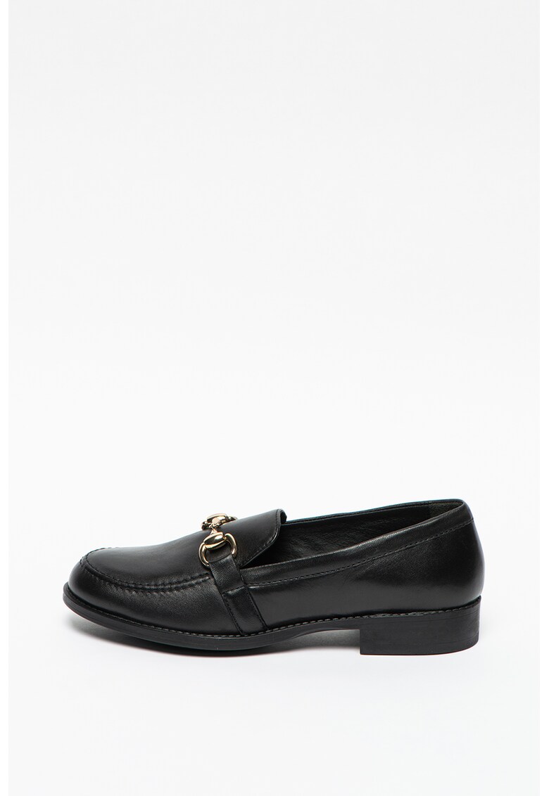 Pantofi loafer de piele cu detaliu metalic Dubai
