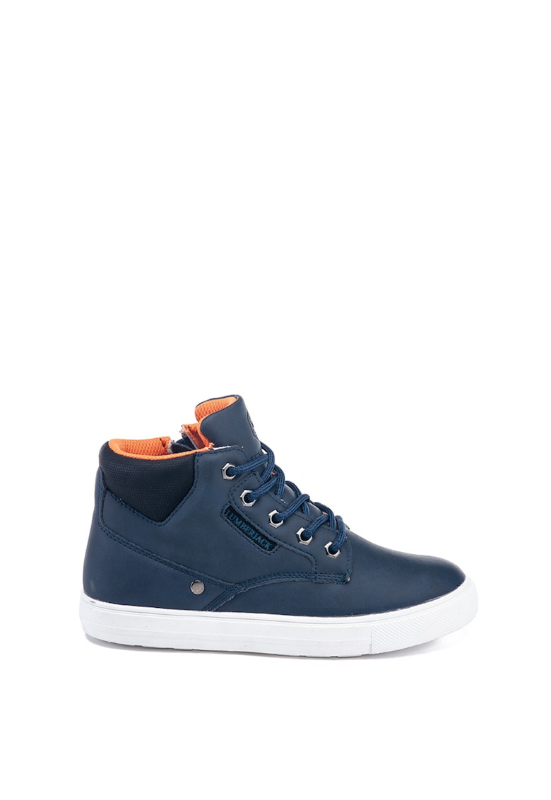 Pantofi sport high-top de piele ecologica