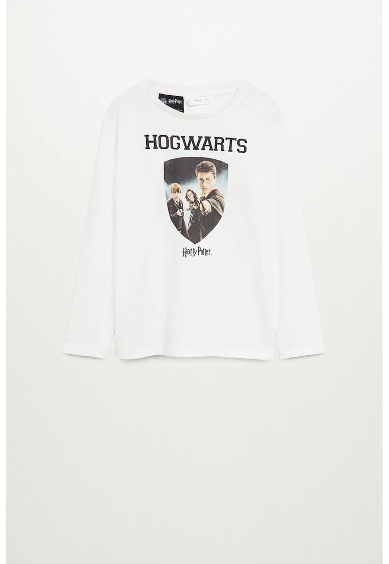 Bluza cu decolteu la baza gatului si imprimeu cu Harry Potter Hogwarts