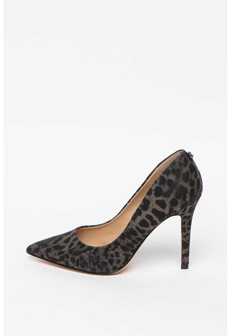 Pantofi cu toc inalt si animal print